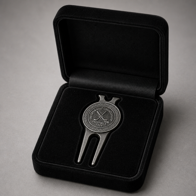 Gunmetal PVD Golf Divot Tool with Magnetic Ball Marker