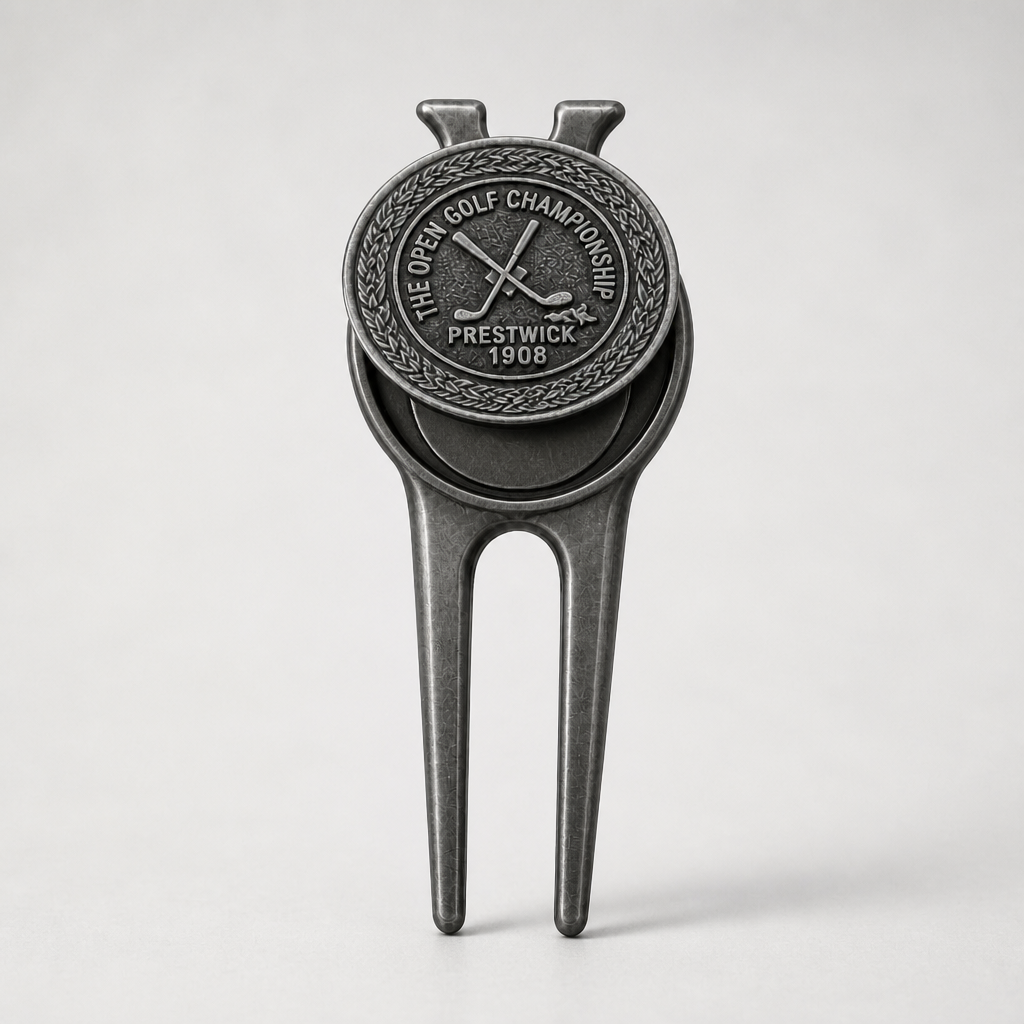 Gunmetal PVD Golf Divot Tool with Magnetic Ball Marker