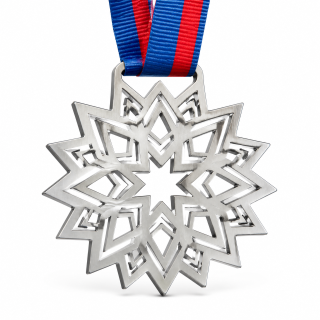 Custom Laser Cut Medal with Ribbon