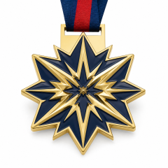Custom 3D Die Cast Hard Enamel Finisher Medal