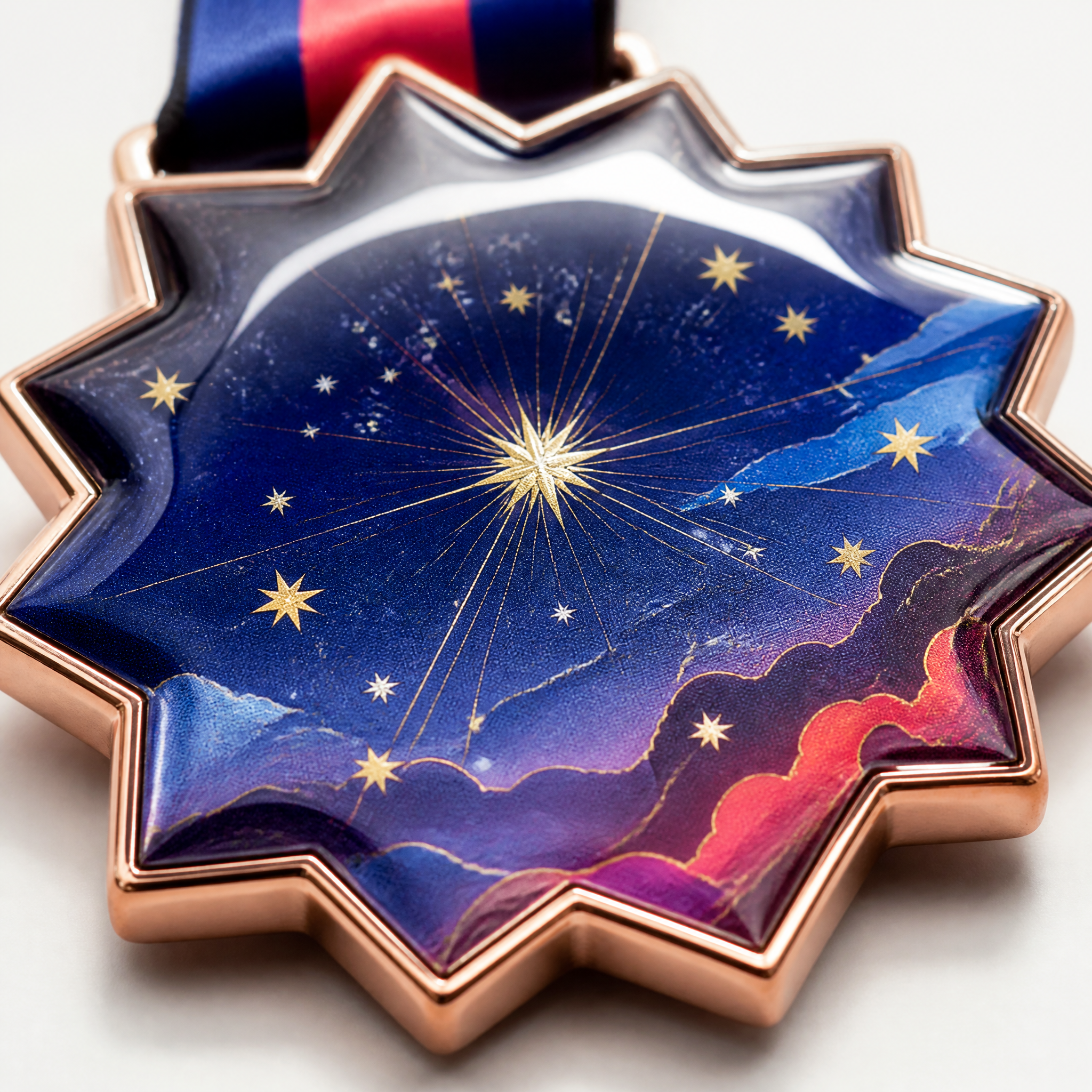 Custom UV Print Medal with Ribbon