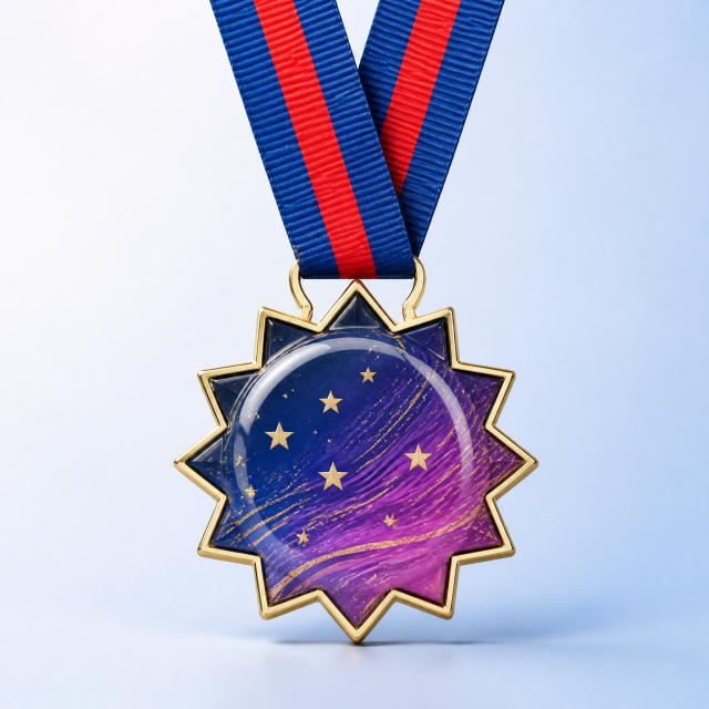 Custom UV Print Medal with Ribbon
