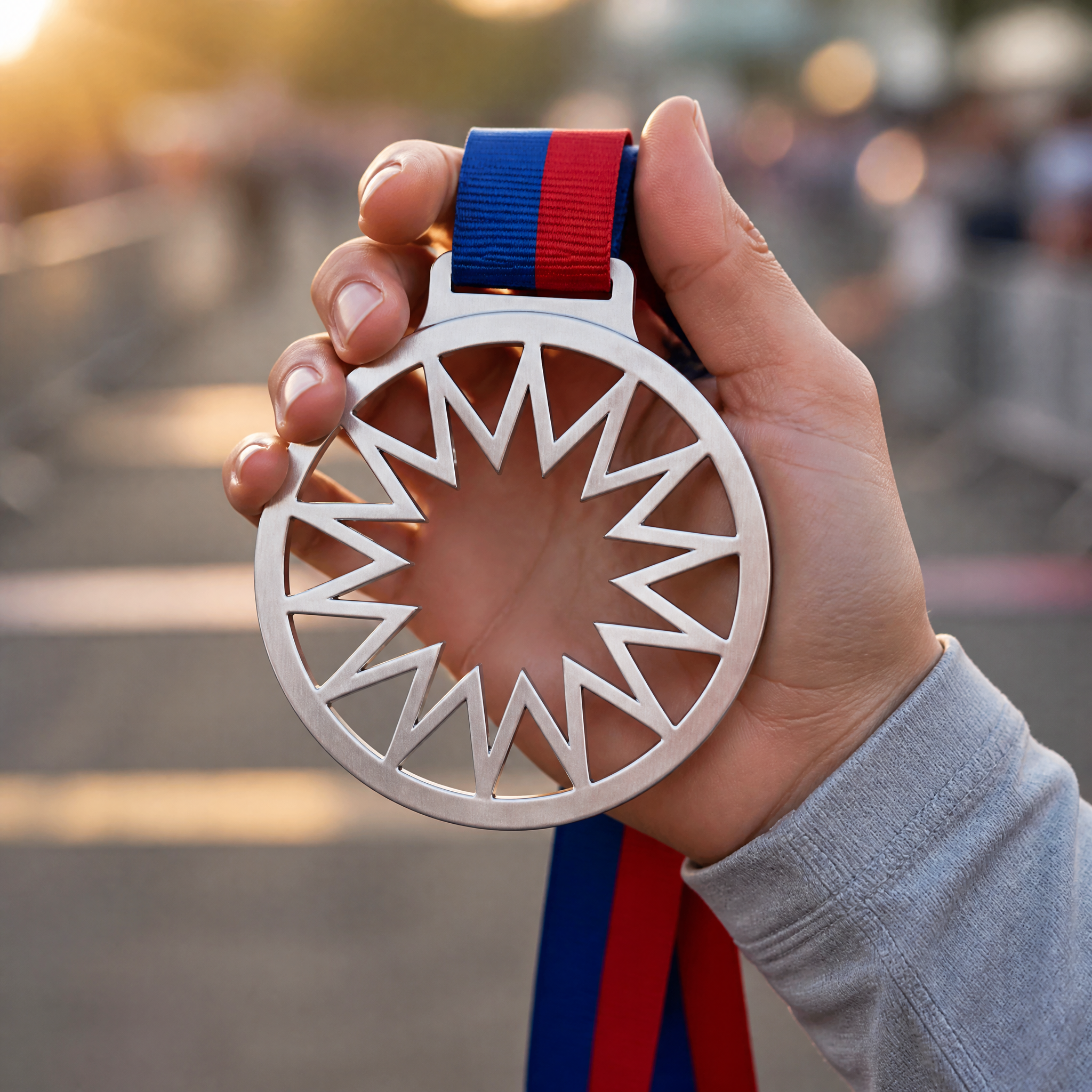 Custom Laser Cut Medal with Ribbon