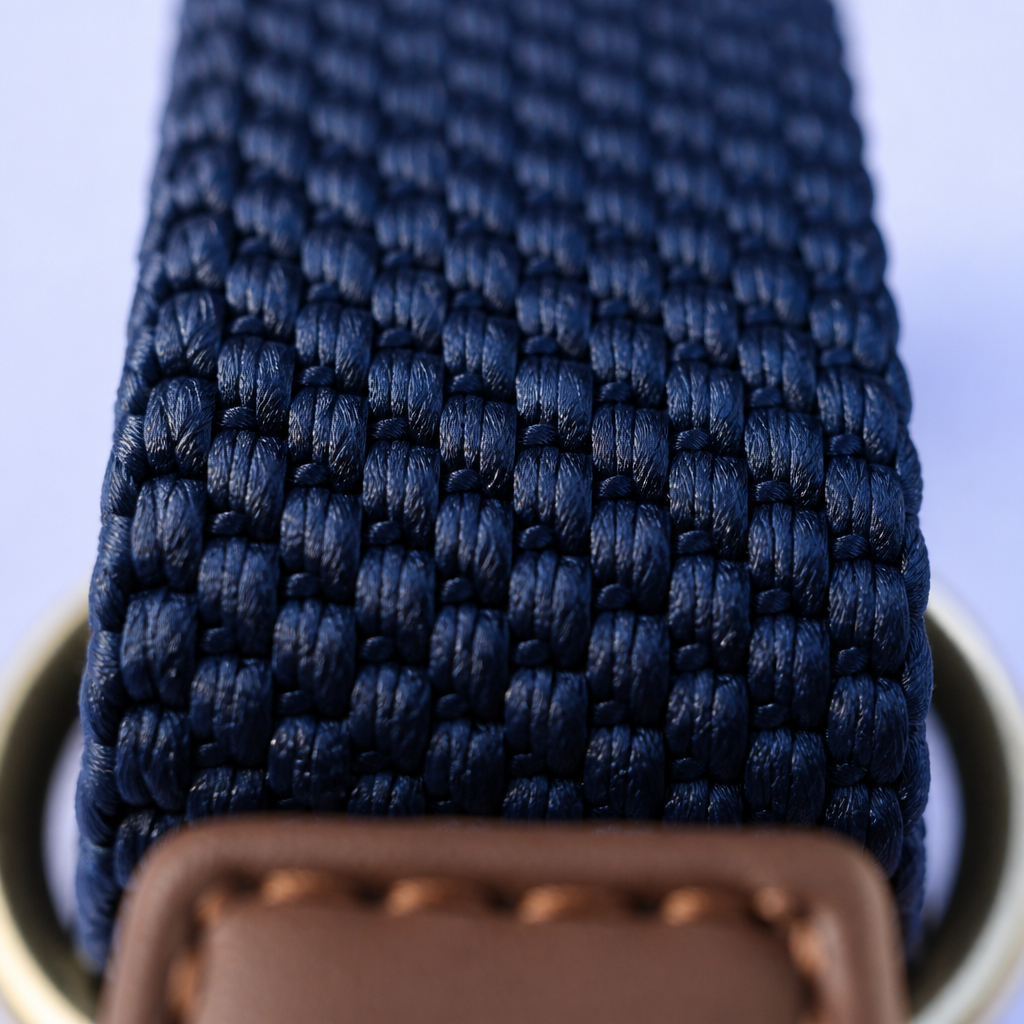 Custom PU Leather Keychain with Woven Webbing Strap - Bulk Wholesale, Logo Personalized