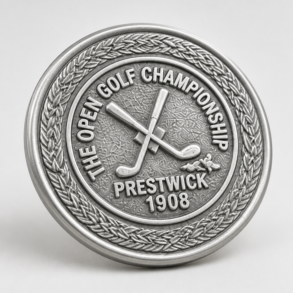 Silver Golf Divot Tool with Magnetic Ball Marker