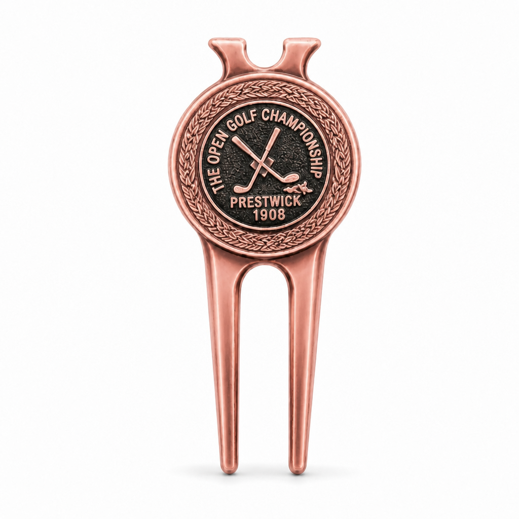 Rose Gold Golf Divot Tool with Magnetic Ball Marker