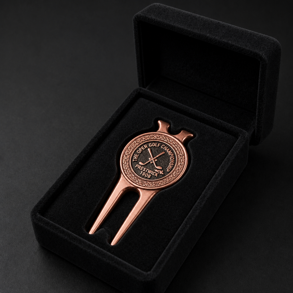 Rose Gold Golf Divot Tool with Magnetic Ball Marker