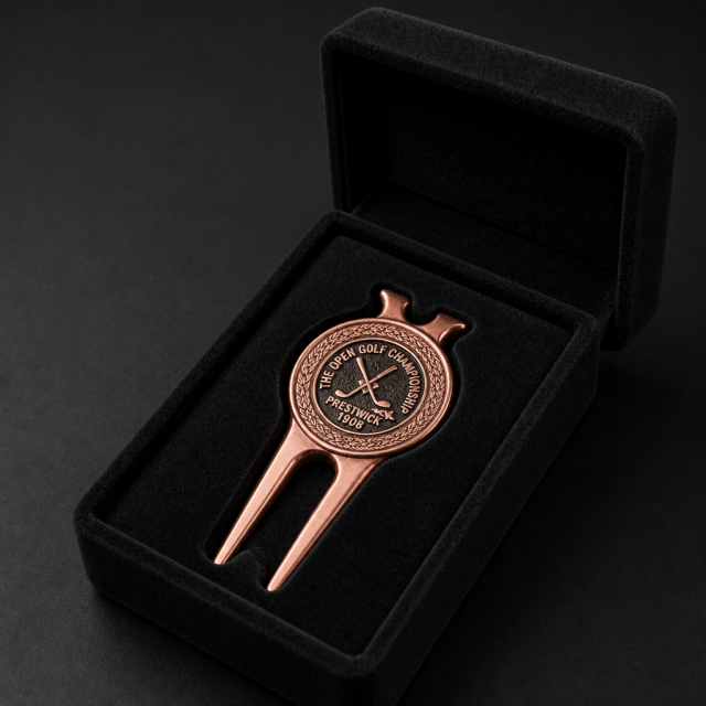 Rose Gold Golf Divot Tool with Magnetic Ball Marker