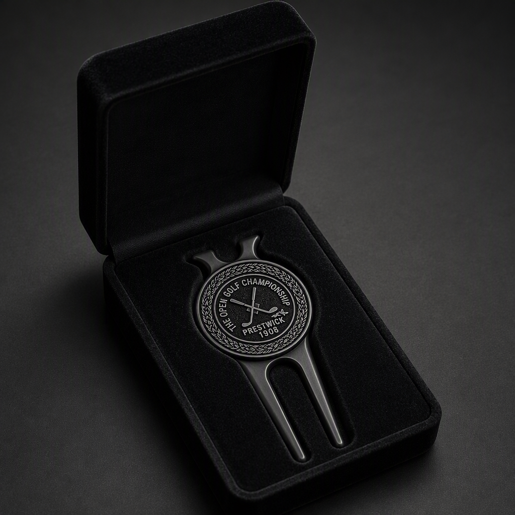 Matte Black Golf Divot Tool with Magnetic Ball Marker