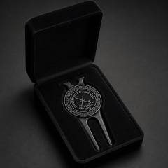 Matte Black Golf Divot Tool with Magnetic Ball Marker
