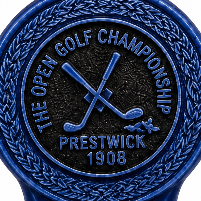 Royal Blue Golf Divot Tool with Magnetic Ball Marker