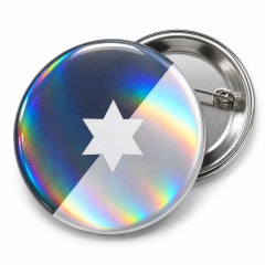 Holographic Pin Back Button Badge