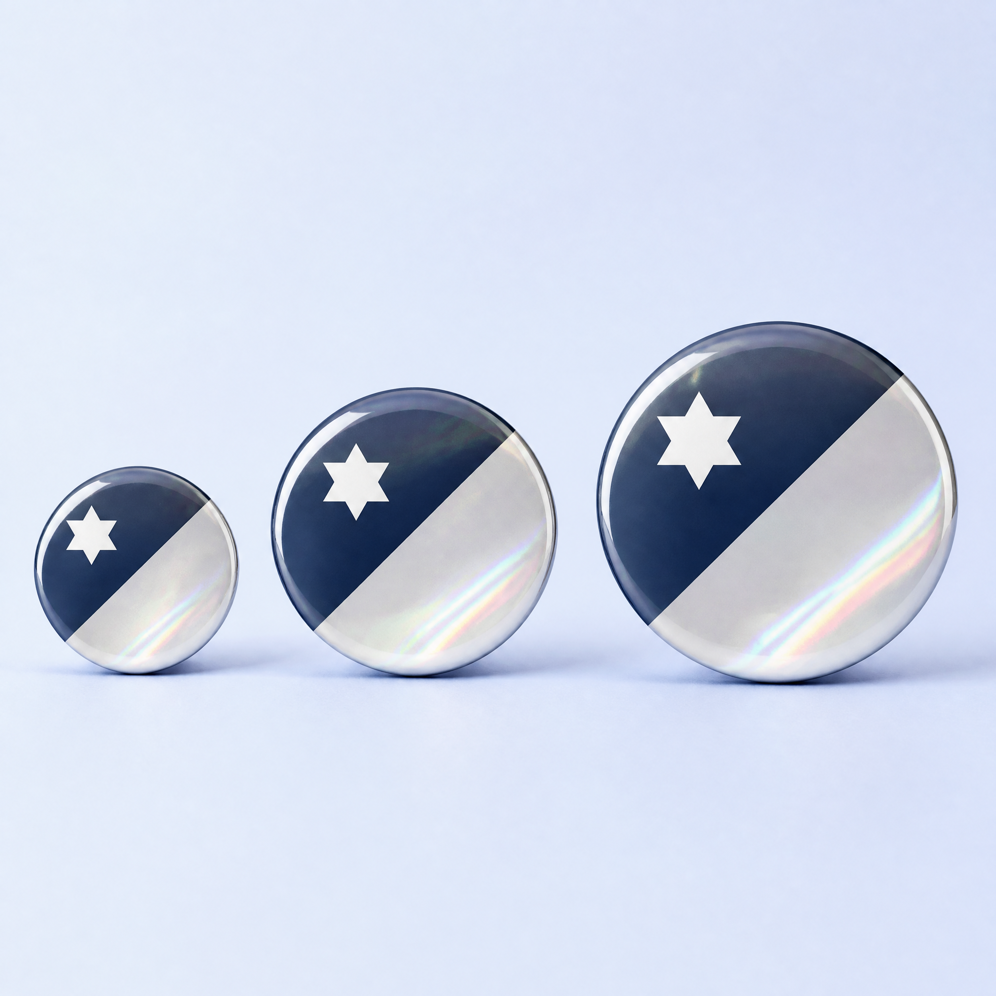 Holographic Pin Back Button Badge