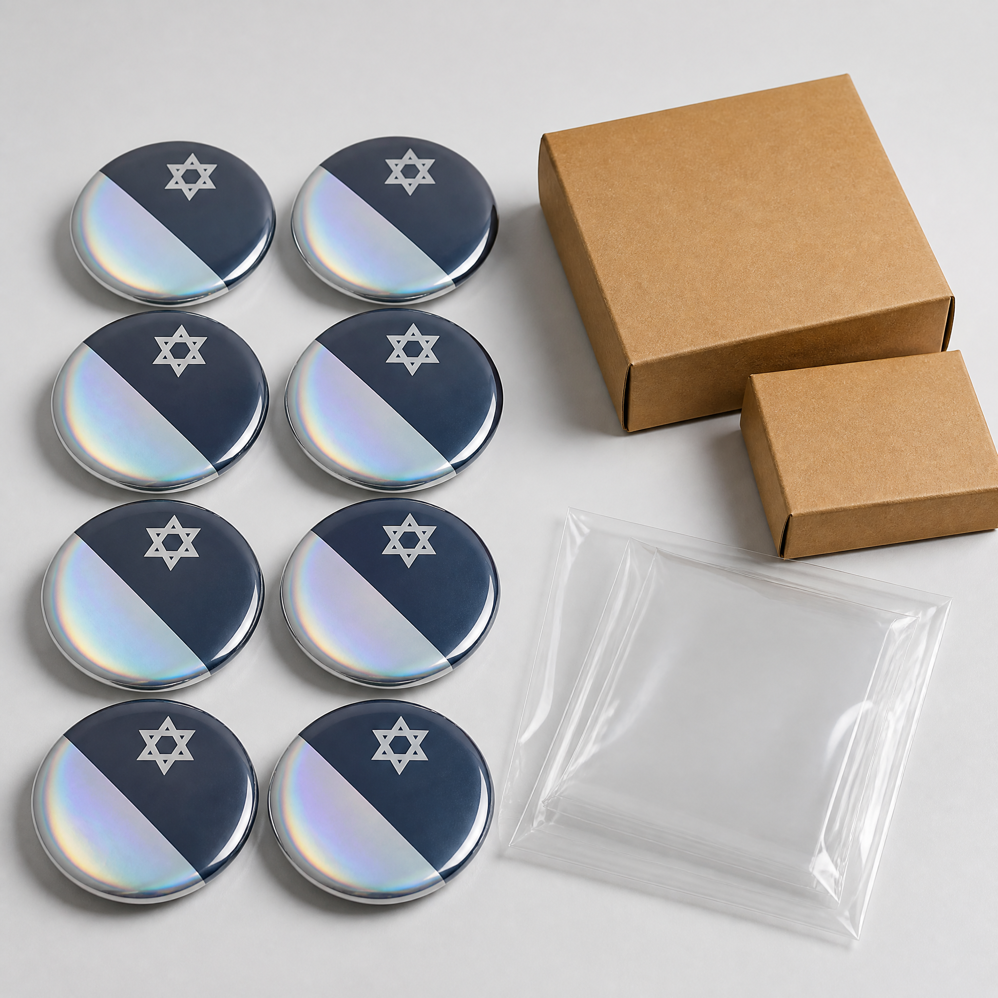 Holographic Pin Back Button Badge
