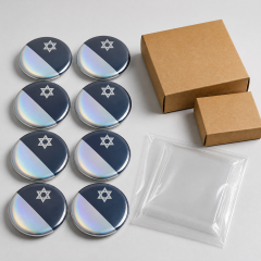 Holographic Pin Back Button Badge