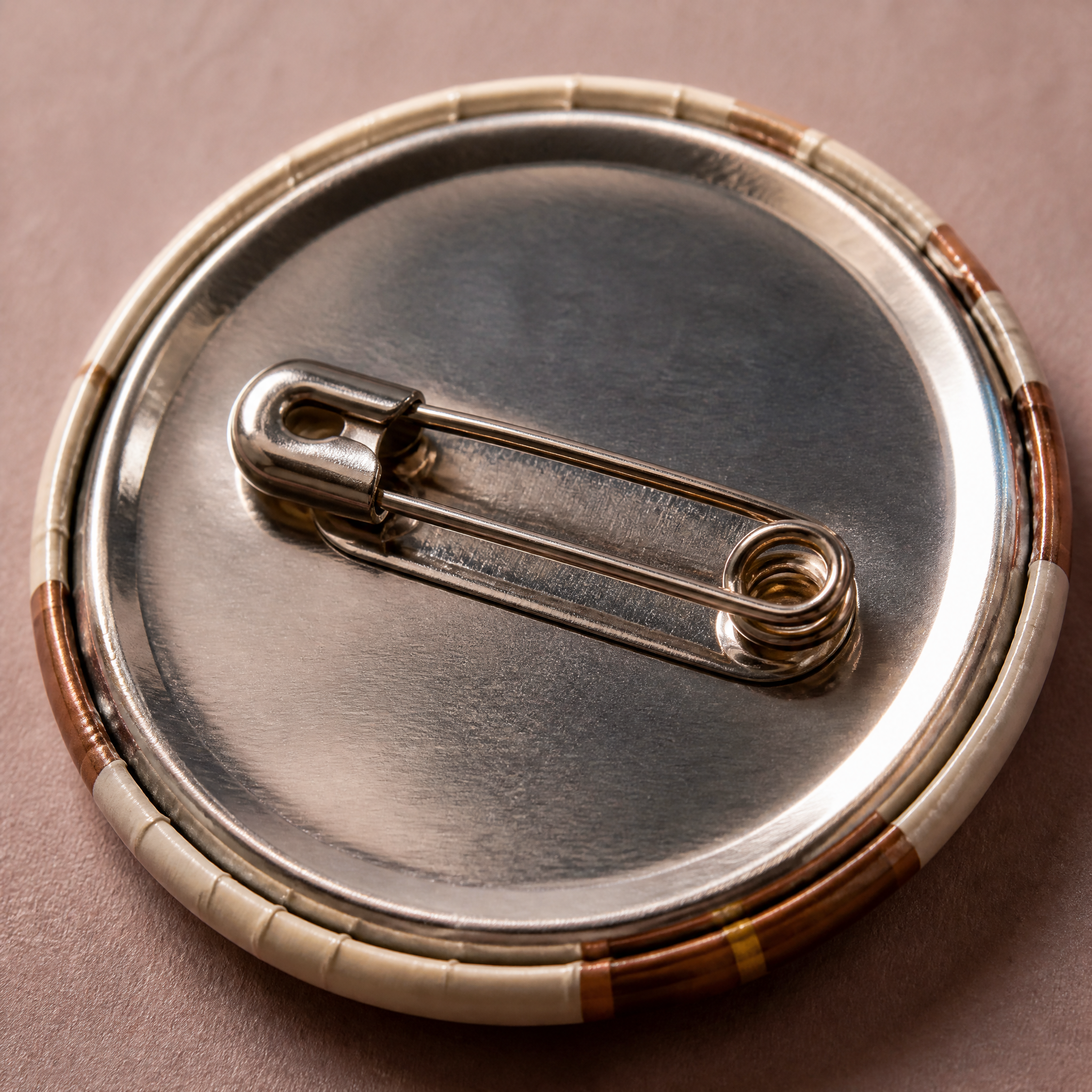 Gold Foil Pin Back Button Badge