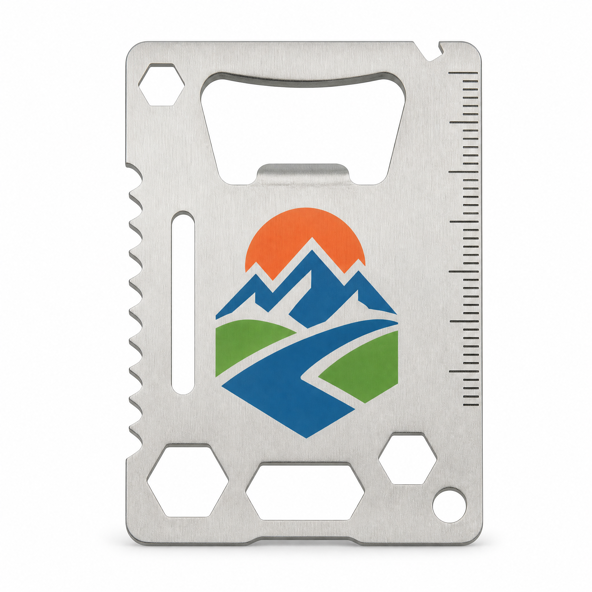 Custom Silk Screen Printed Credit Card Bottle Opener & Multi-tool