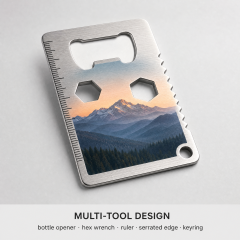 Custom UV Printed Credit Card Bottle Opener & Multi-tool
