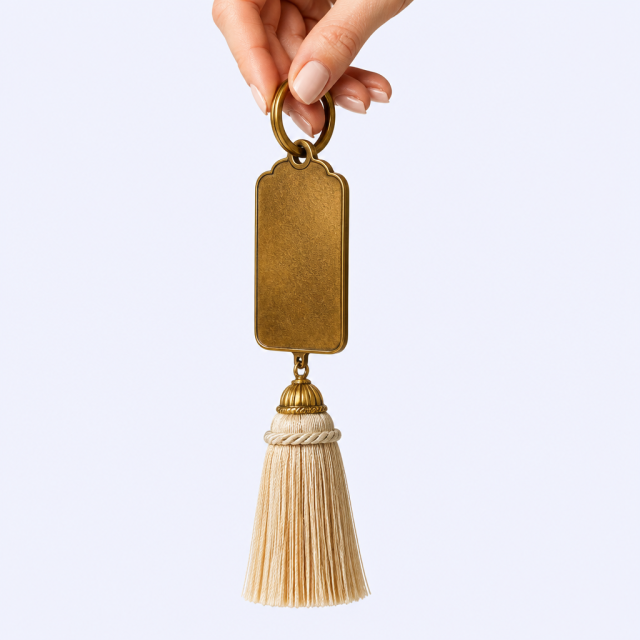 Custom Metal Motel Keychain - Personalized Logo - Zinc Alloy - Wholesale Bulk