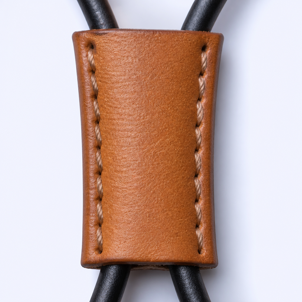 Custom Leather Keychain with Braided Lanyard - Personalized Logo Engraving
