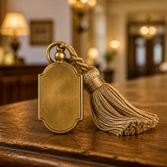 Custom Metal Motel Keychain - Personalized Logo - Zinc Alloy - Wholesale Bulk