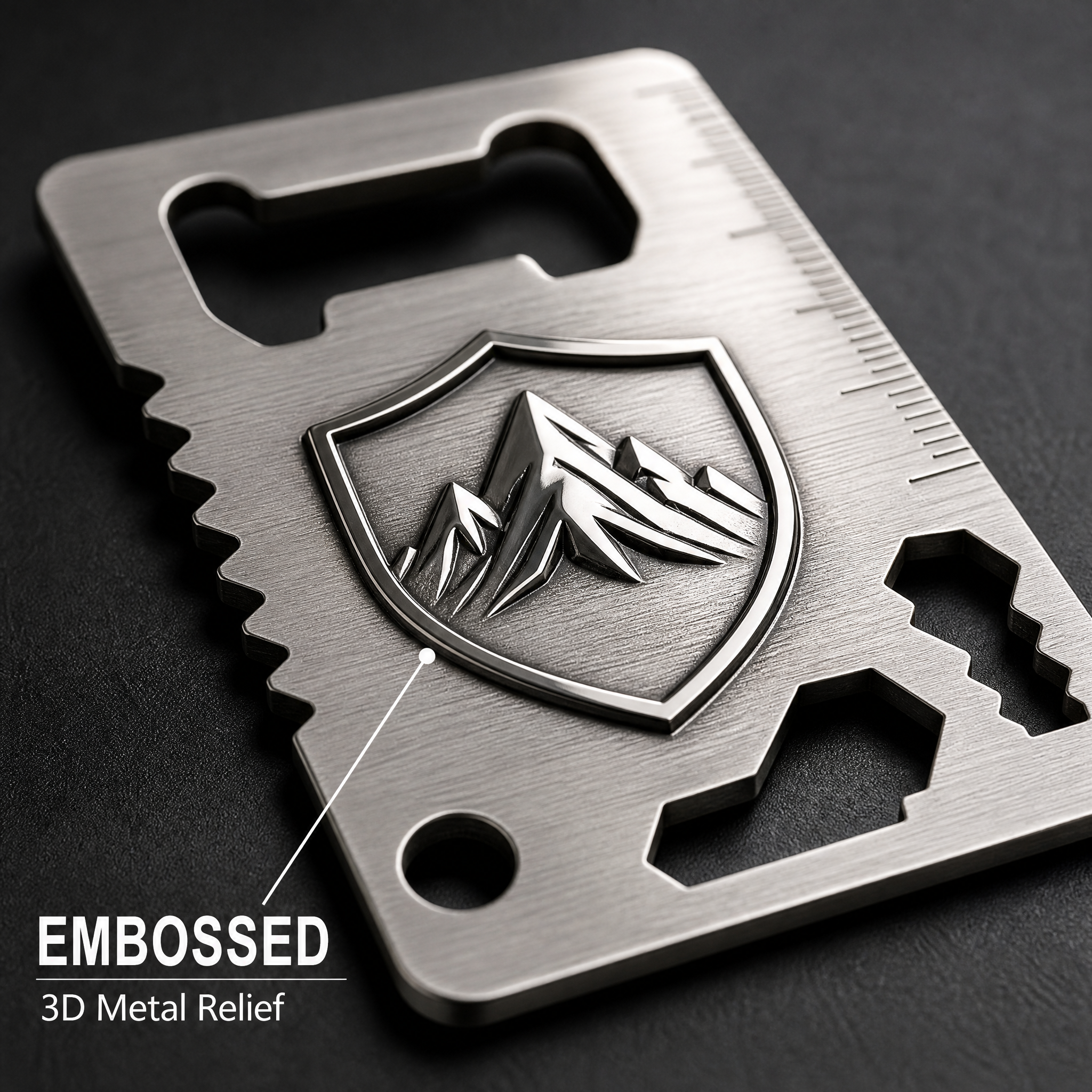 Custom Embossed Stainless Steel Credit Card Bottle Opener Multi-tool Wholesale