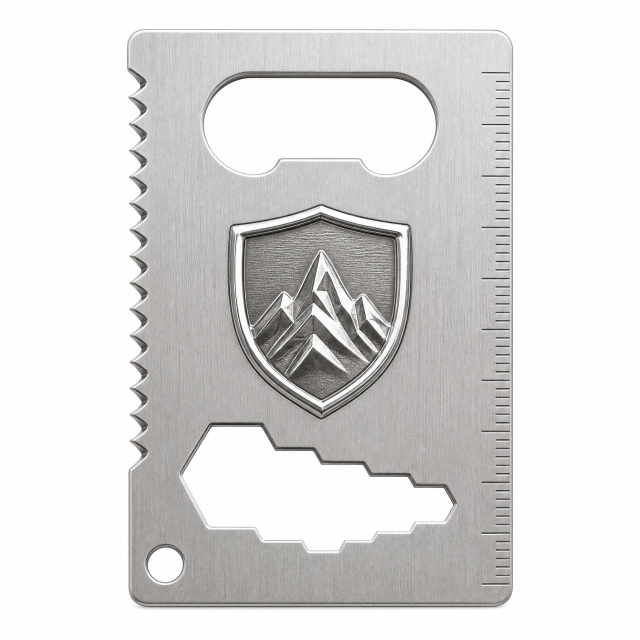 Custom Embossed Stainless Steel Credit Card Bottle Opener Multi-tool Wholesale