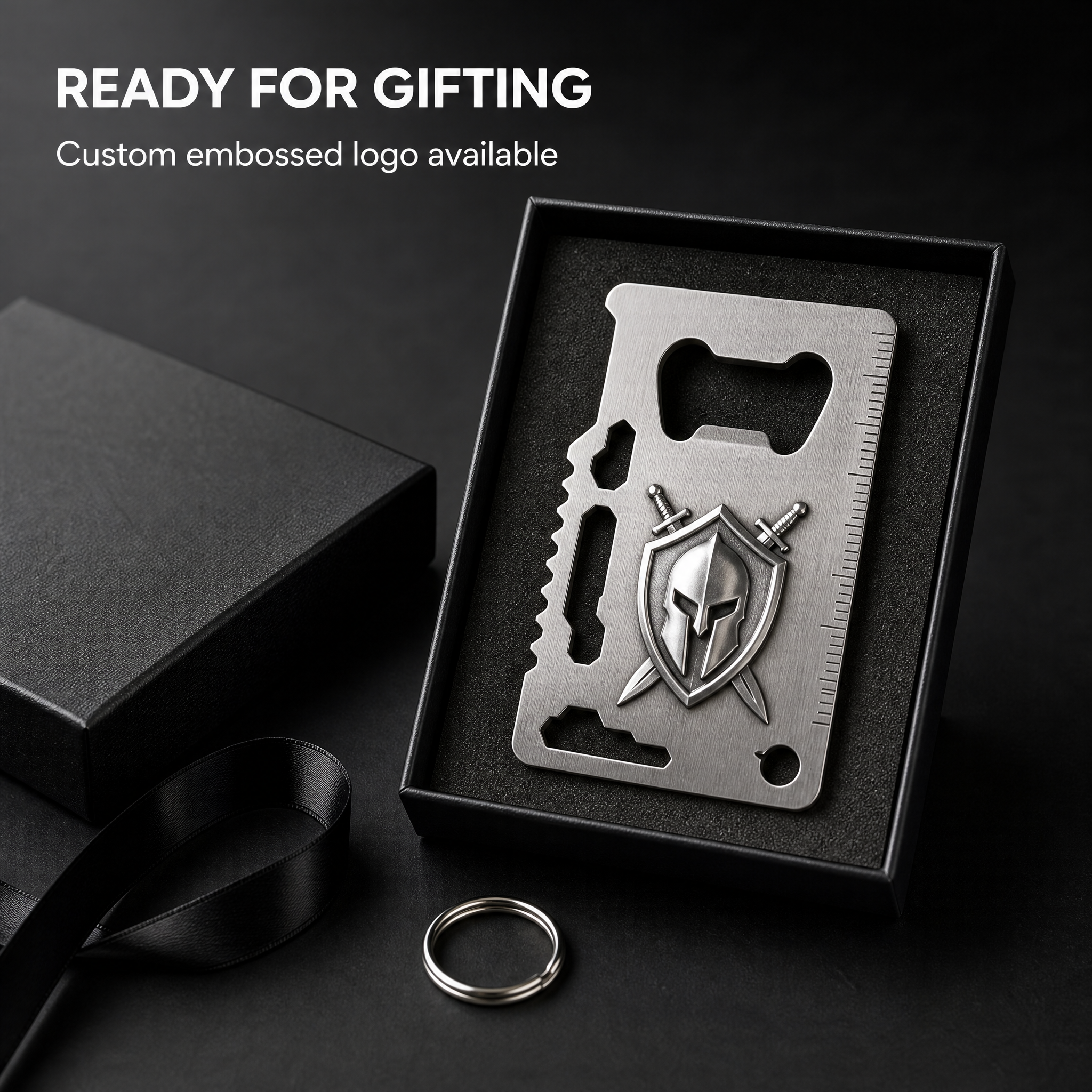 Custom Embossed Stainless Steel Credit Card Bottle Opener Multi-tool Wholesale