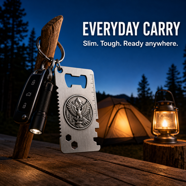 Custom Embossed Stainless Steel Credit Card Bottle Opener Multi-tool Wholesale