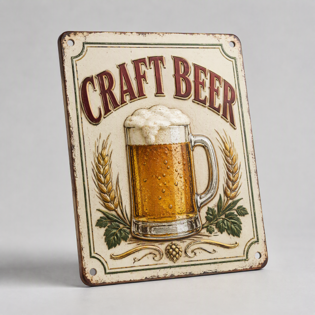 Custom Embossed Vintage Tin Sign 20x30cm Retro Metal Beer Sign Bar Garage Wall Decor