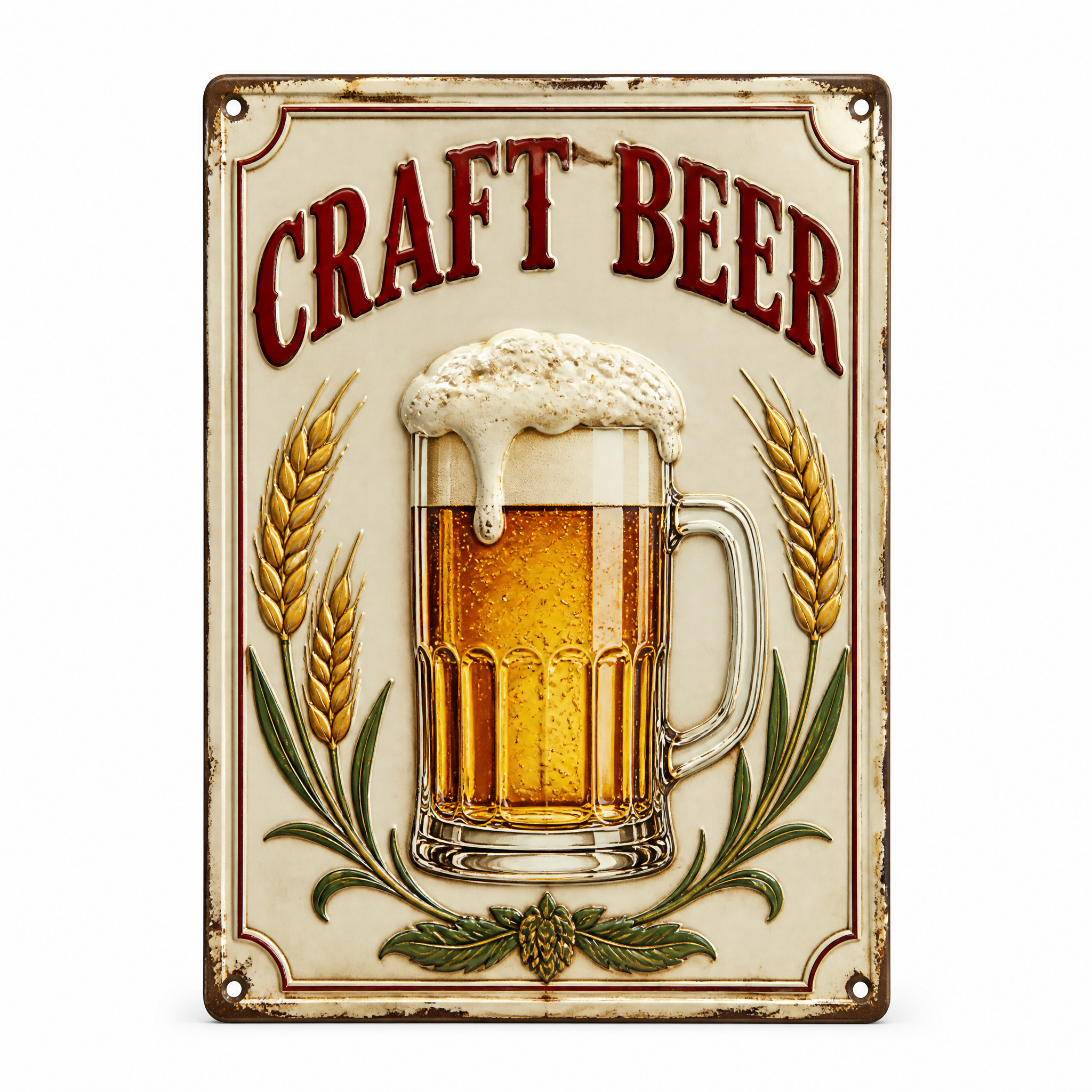 Custom Embossed Vintage Tin Sign 20x30cm Retro Metal Beer Sign Bar Garage Wall Decor