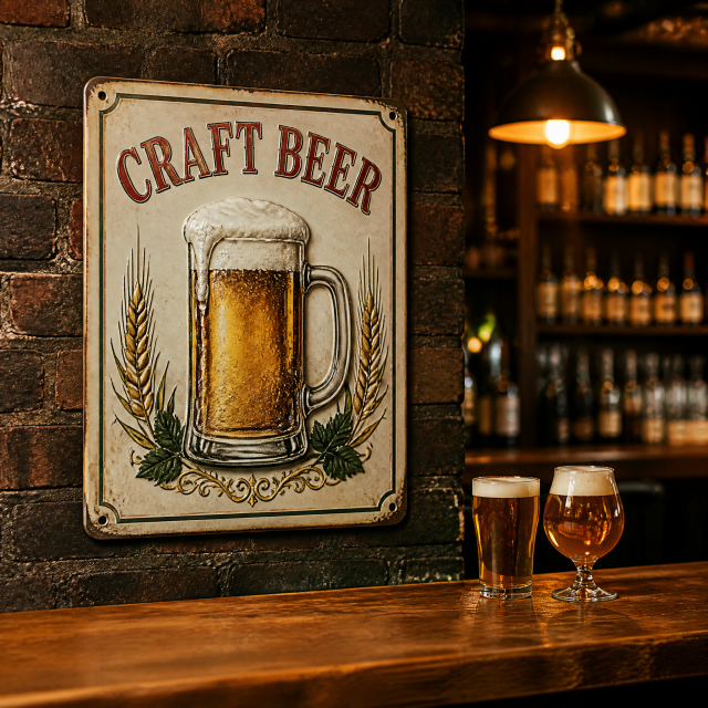 Custom Embossed Vintage Tin Sign 20x30cm Retro Metal Beer Sign Bar Garage Wall Decor