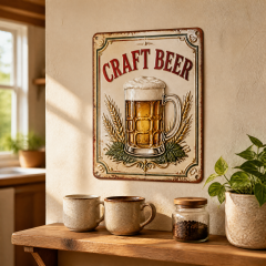 Custom Embossed Vintage Tin Sign 20x30cm Retro Metal Beer Sign Bar Garage Wall Decor
