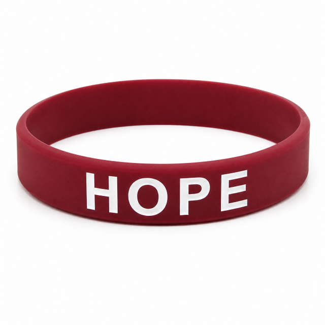 Custom Ink Injected Silicone Bracelet - Color Filled Logo Wristband No MOQ