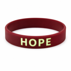 Custom Glow in the Dark Silicone Bracelet - Luminous Logo Wristband No MOQ