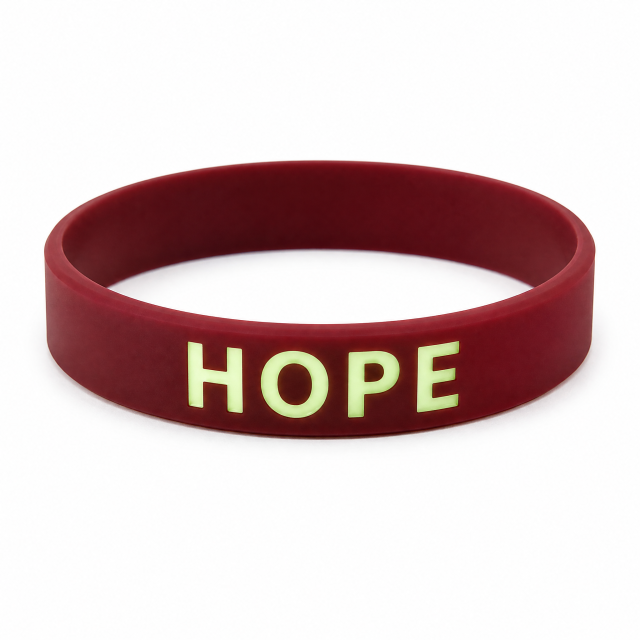 Custom Glow in the Dark Silicone Bracelet - Luminous Logo Wristband No MOQ