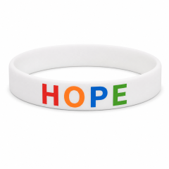 Custom CMYK Silicone Bracelet - UV Full Color Printed Wristband No MOQ