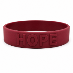 Custom Embossed Silicone Bracelet - Raised Logo Rubber Wristband No MOQ
