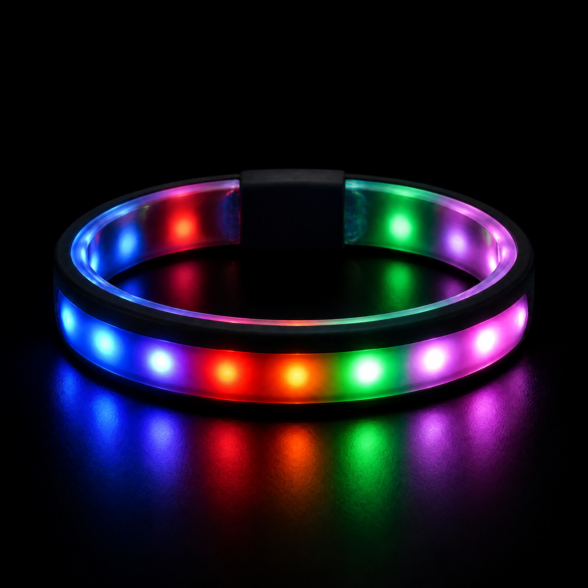 Custom LED Silicone Bracelet - Light Up Logo Wristband No MOQ
