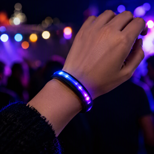Custom LED Silicone Bracelet - Light Up Logo Wristband No MOQ