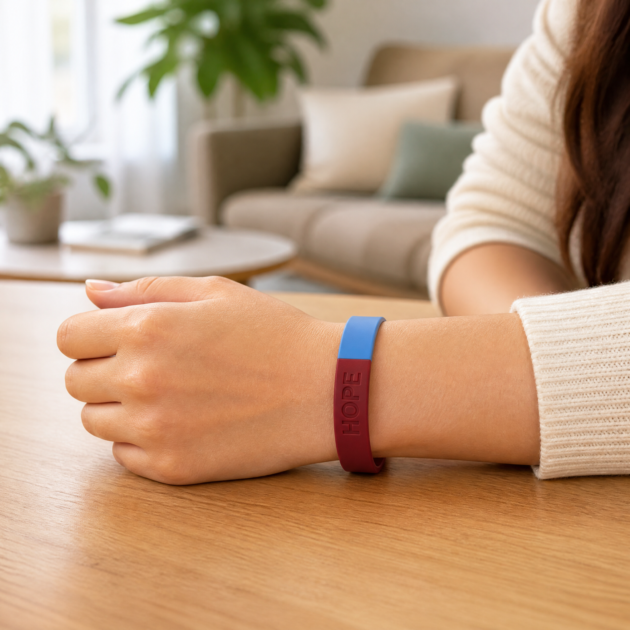 Custom Two-Tone Silicone Bracelet - Dual Color Logo Wristband No MOQ