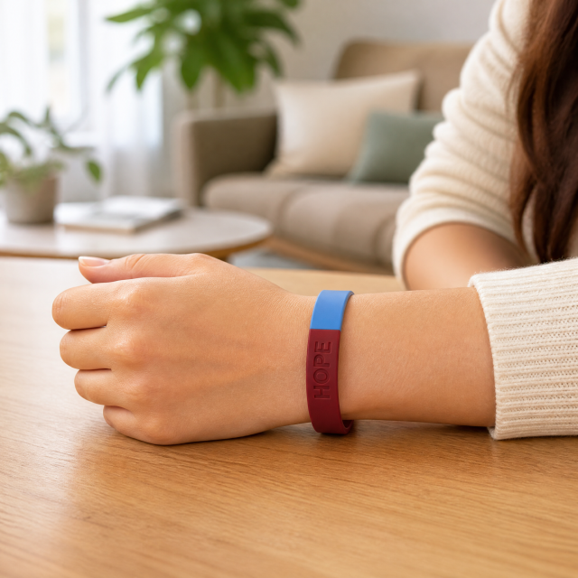 Custom Two-Tone Silicone Bracelet - Dual Color Logo Wristband No MOQ