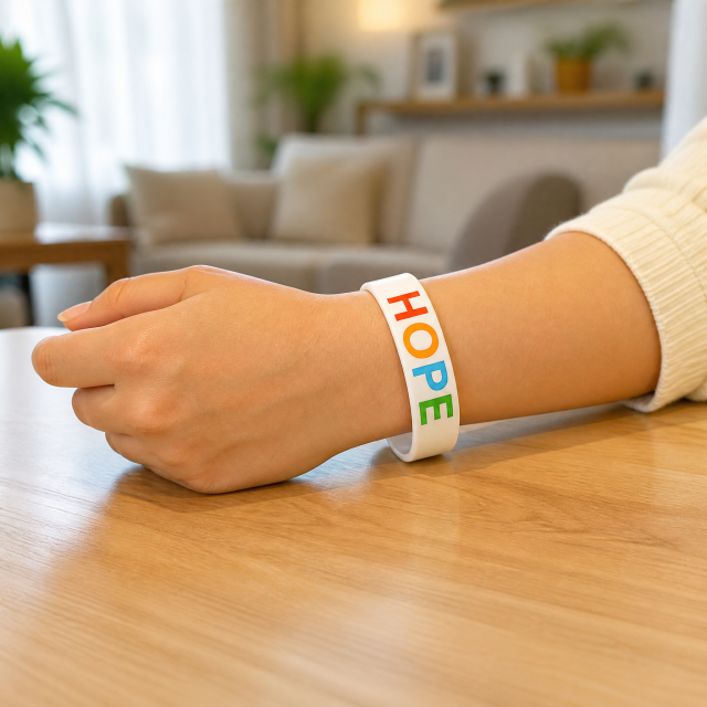 Custom CMYK Silicone Bracelet - UV Full Color Printed Wristband No MOQ