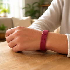 Custom Embossed Silicone Bracelet - Raised Logo Rubber Wristband No MOQ