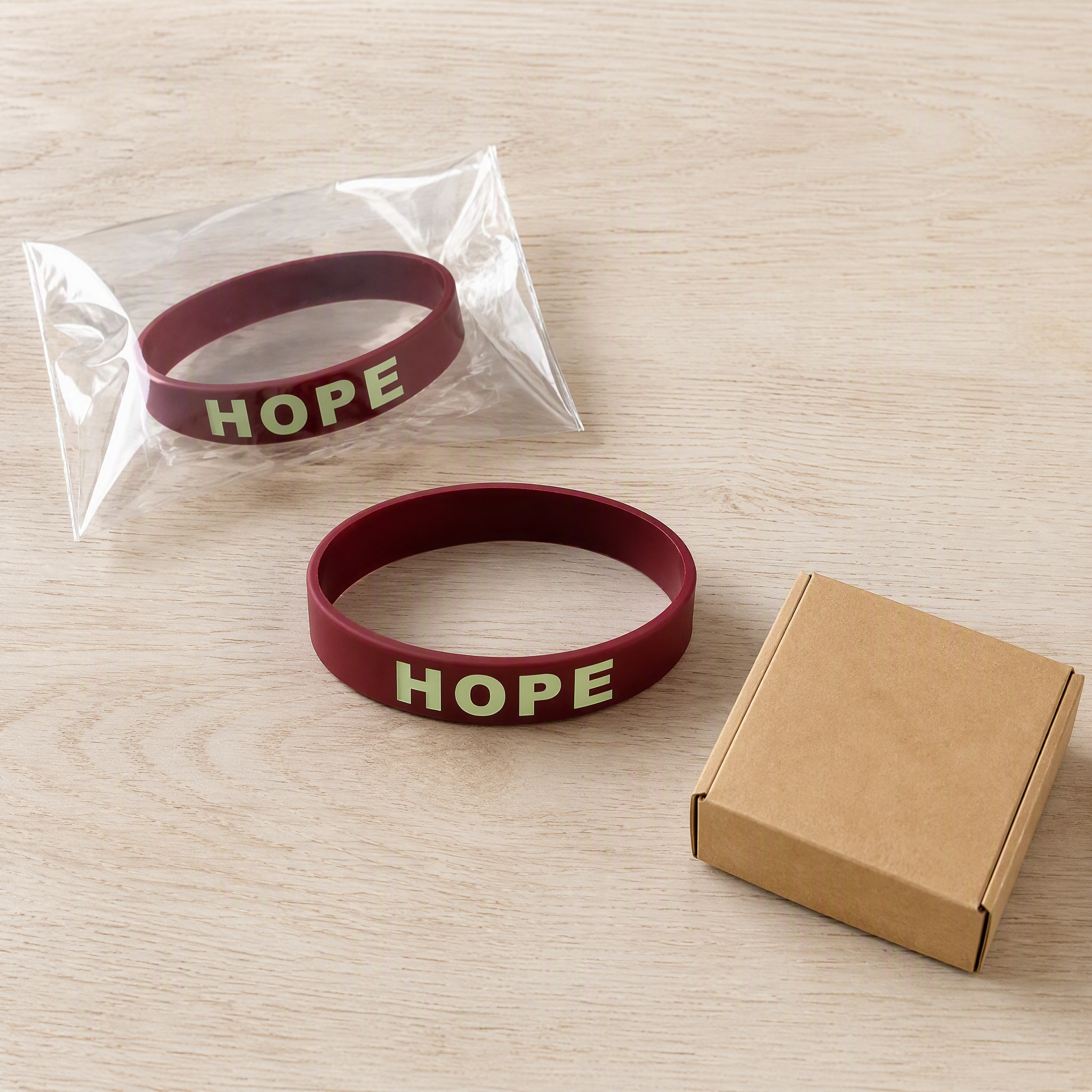 Custom Glow in the Dark Silicone Bracelet - Luminous Logo Wristband No MOQ