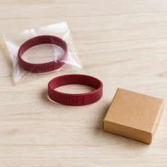Custom Embossed Silicone Bracelet - Raised Logo Rubber Wristband No MOQ