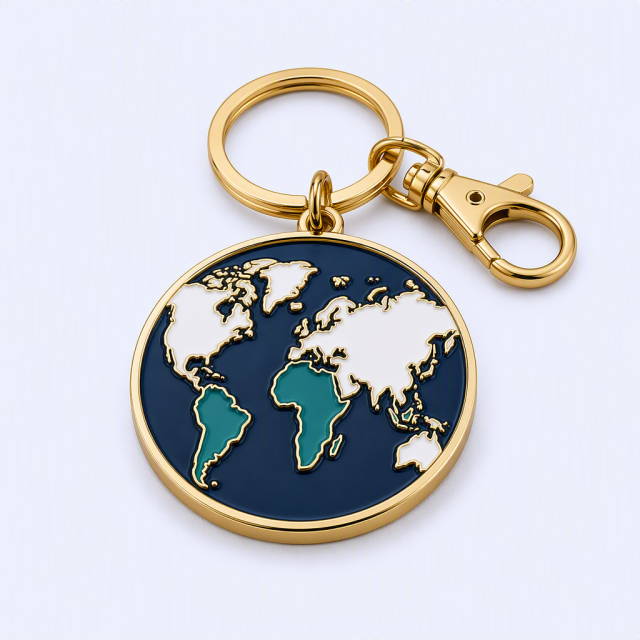 Custom Baked Paint Metal Keychain - Personalized Logo Design for Corporate Gifts, Events and Brand Merch