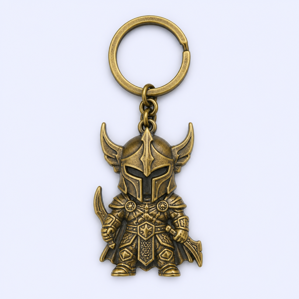 Custom 3D Die-Cast Metal Keychain - Enamel Cartoon Character Charm - Bulk Wholesale and OEM