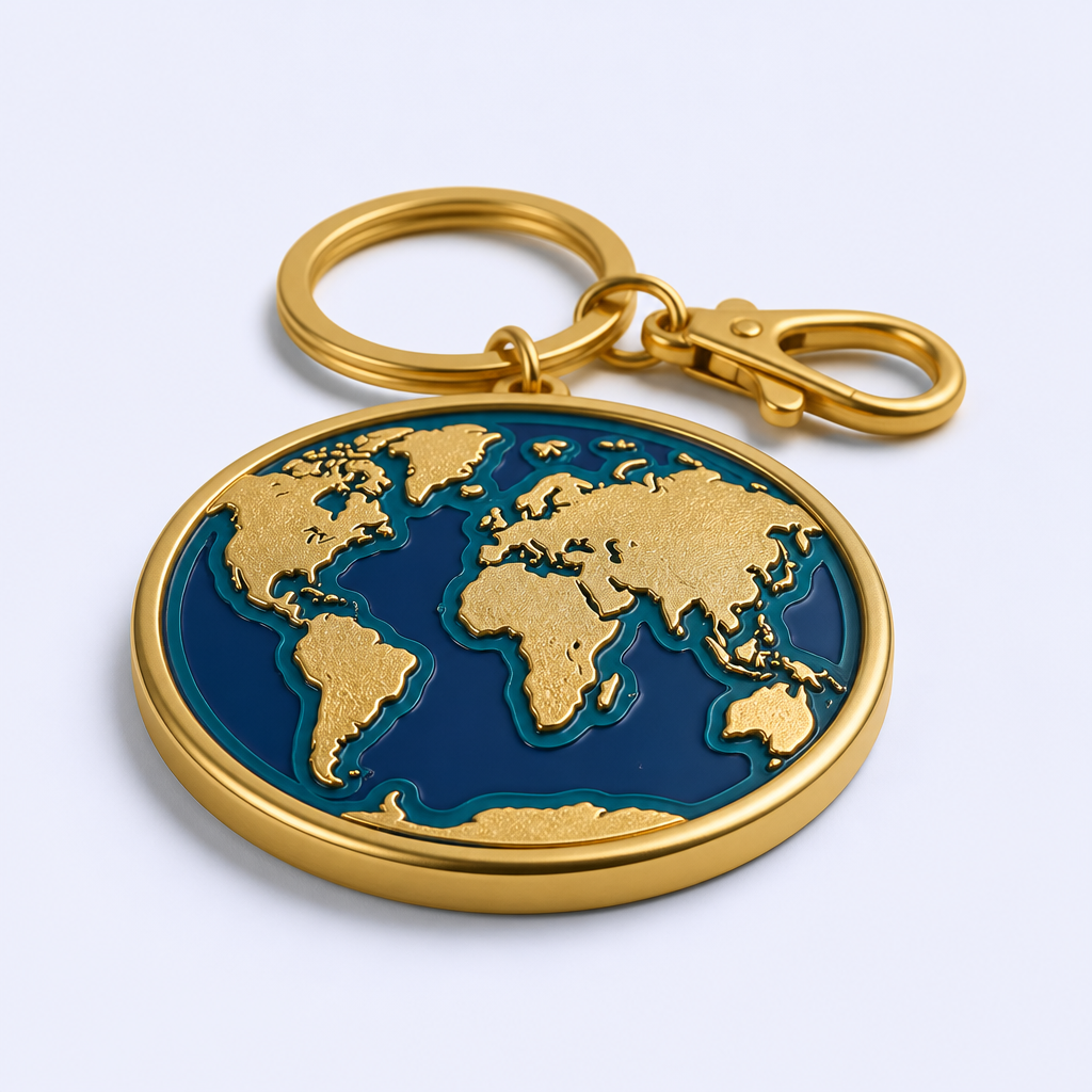 Custom Baked Paint Metal Keychain - Personalized Logo Design for Corporate Gifts, Events and Brand Merch
