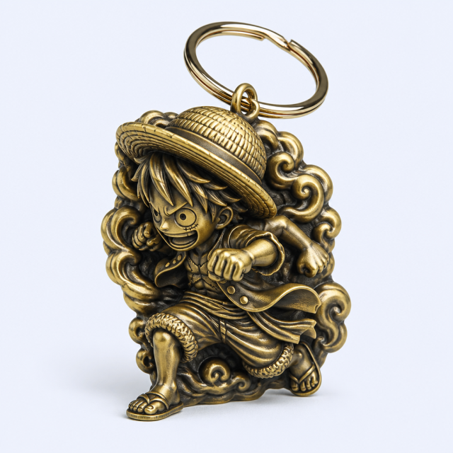 Custom 3D Die-Cast Metal Keychain - Enamel Cartoon Character Charm - Bulk Wholesale and OEM